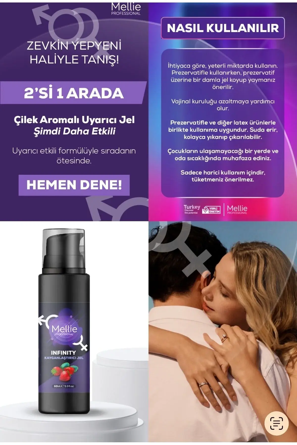 Kayganlaştırıcı Z’evk Arttırıcı U’yarıcı, Su Bazlı Kadın Jel 60ml (ÇİLEKLİ) Ürün