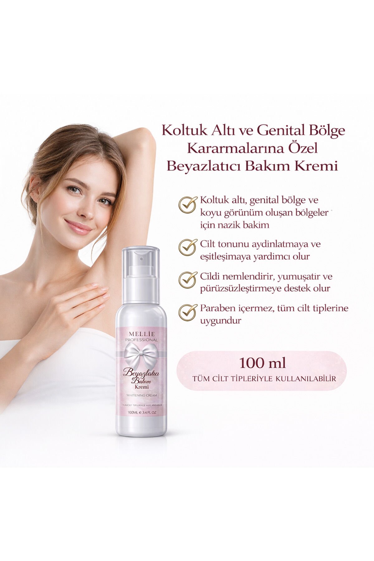 Beyazlatıcı Krem Genital & Koltuk altı Kararma ve Leke Karşıtı