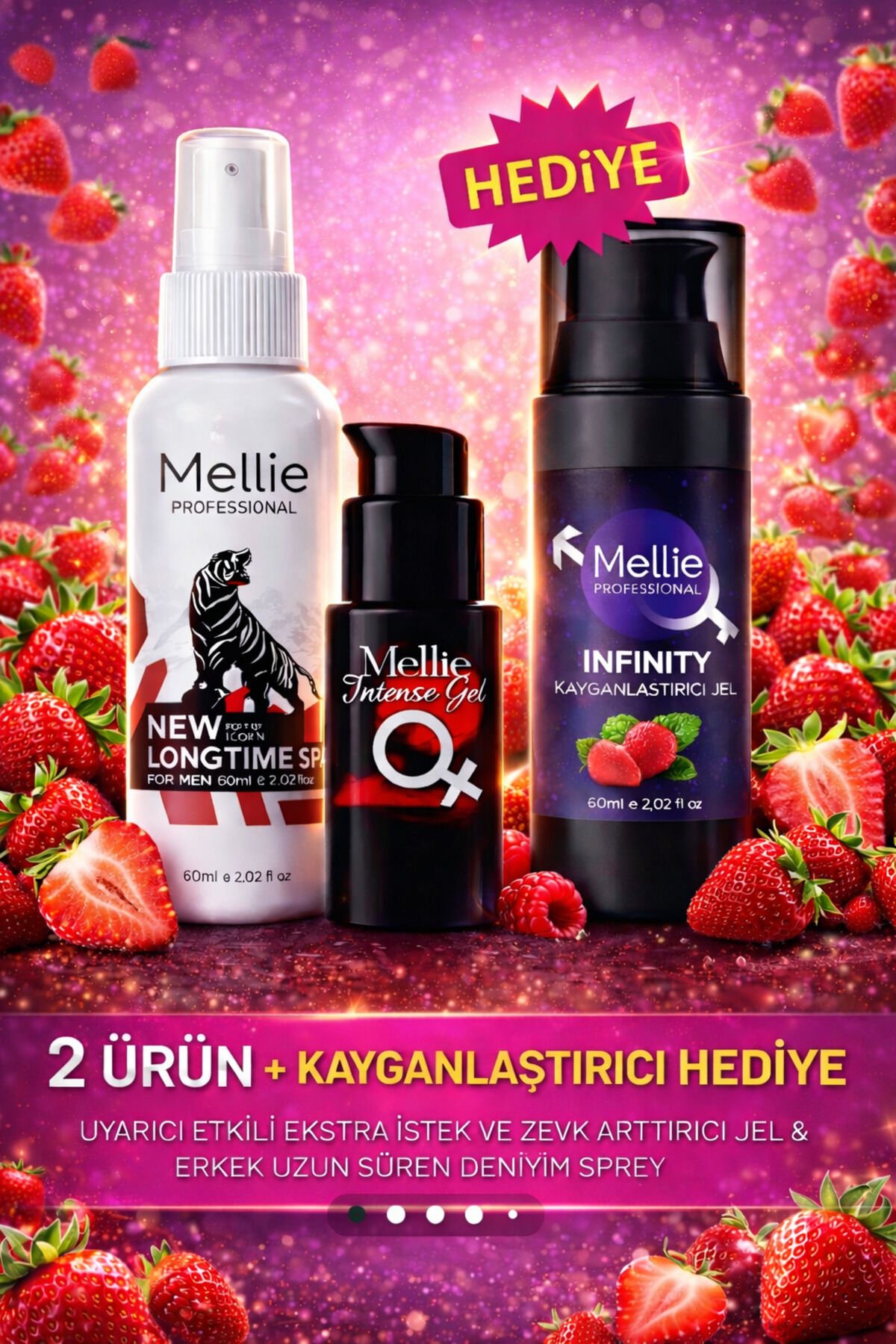 Erkek U.yarıcı Uzun Deneyim Sprey Ve Kadın U'yarıcı İstek & Zevk Arttırıcı Geci.ktirici Je Set l