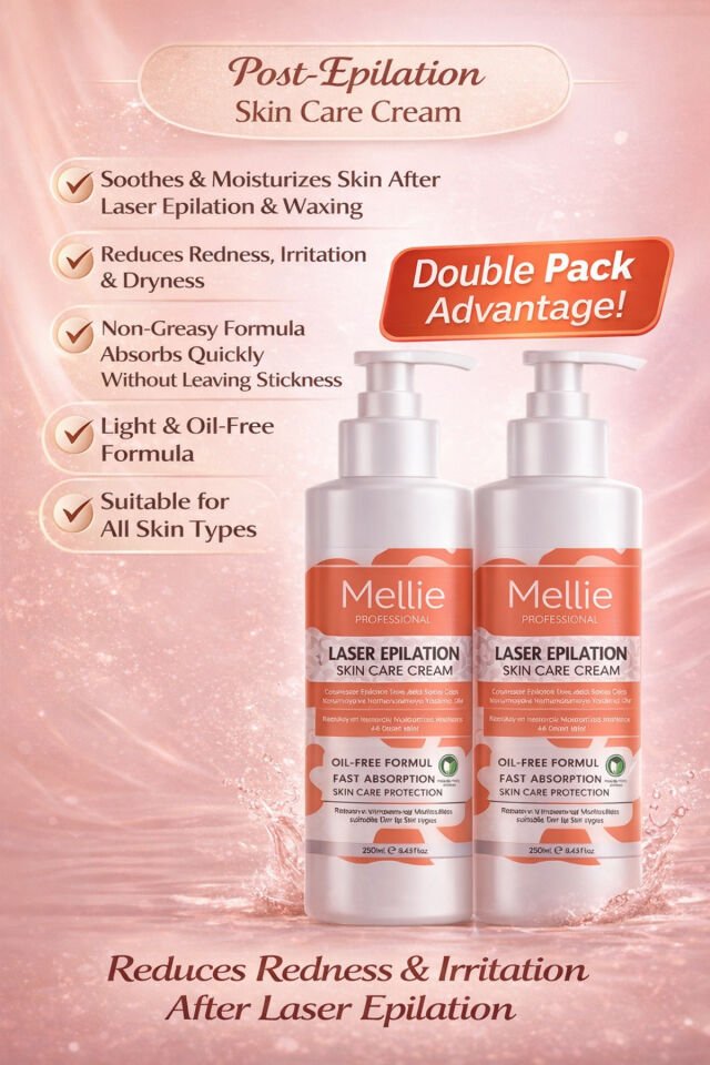 Lazer Epilasyon ve Ağda Sonrası Leke Önleyici, Tahriş Azaltıcı Bakım Kremi 2’li Set 250ml
