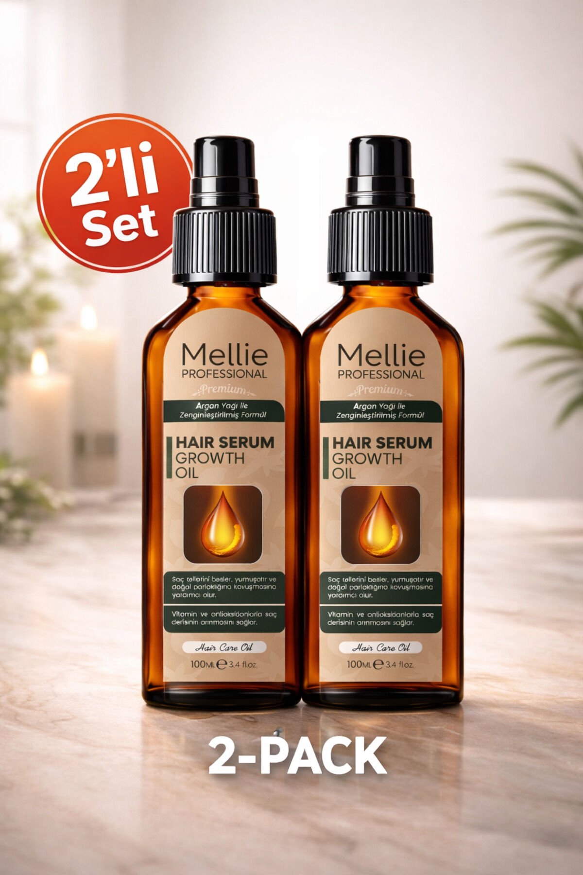 Argan Yağı & Vitamin ile Yoğun Etkili Onarıcı Saç Bakım 2’li Set