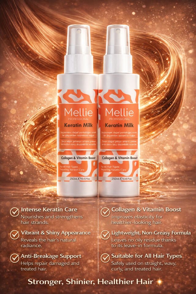 Keratin Saç Bakım Sütü, Biotin ve Collagen içeren 2’li Set