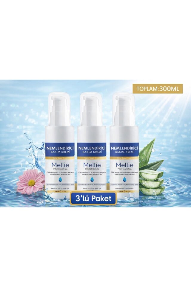 3’lü Nemlendirici Su Bazlı Bakım Kremi ( Gün Boyu Etkili) 100ml