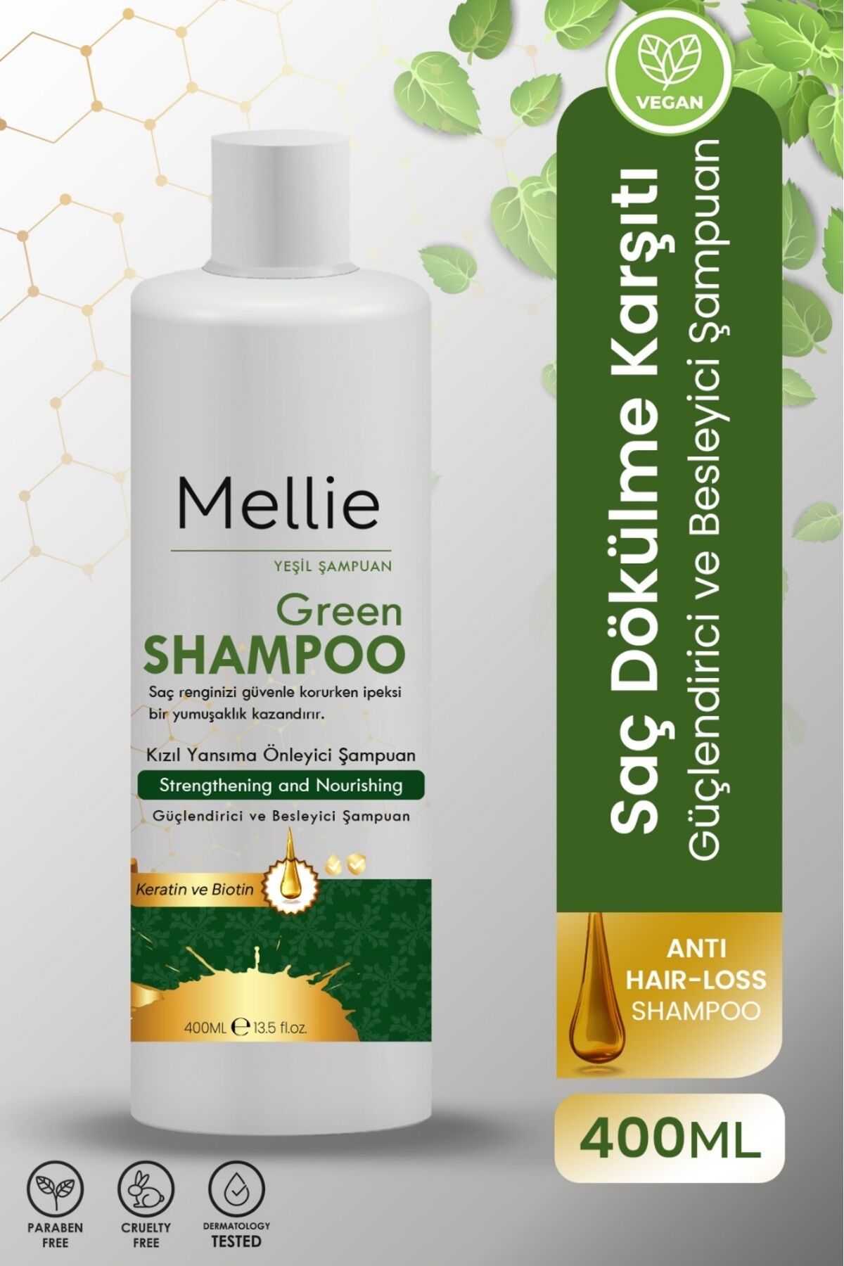 Renk Koruyucu Kızıl Yansıma Önleyici Ve Dökülme Karşıtı Yeşil Şampuan