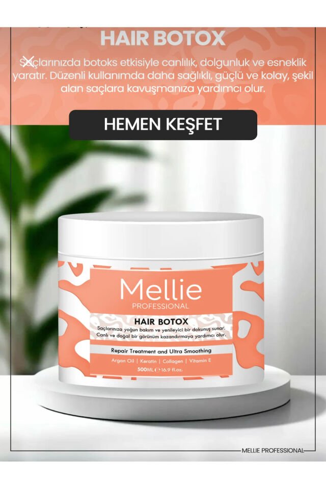 Hair Botox Saç Maskesi - Besleyici Ve Koruyucu Etki 500ml2’li Set