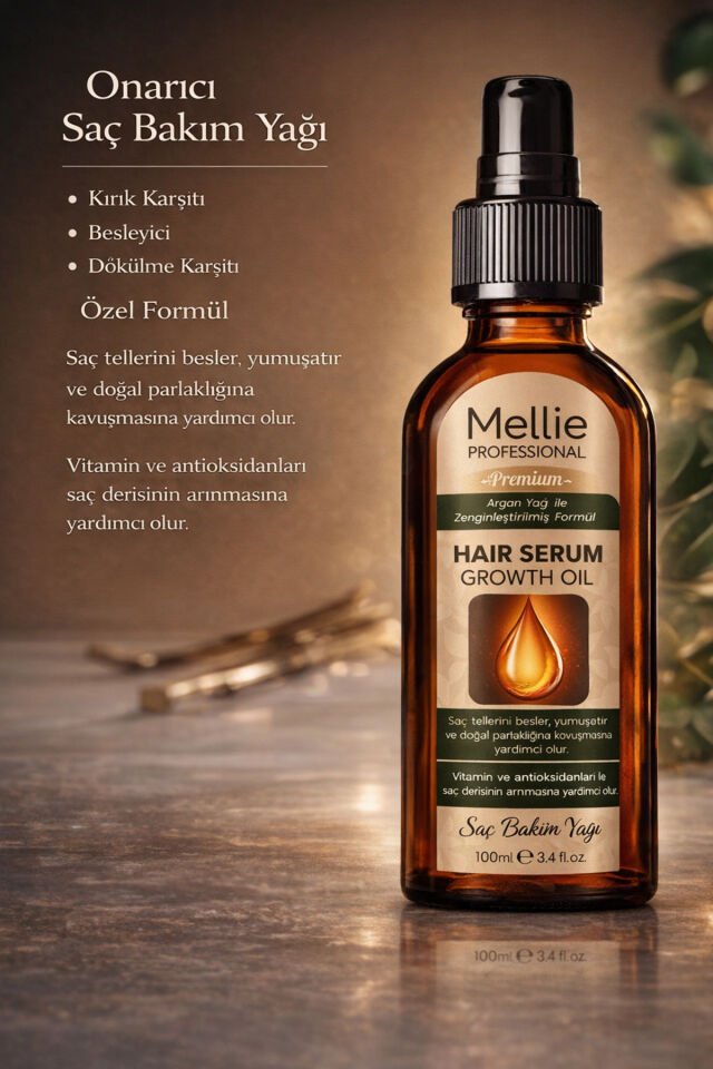 Argan Yağı & Vitamin ile Yoğun Etkili Onarıcı Saç Bakım Yağı