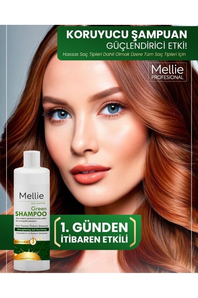 Renk Koruyucu Dökülme Karşıtı Yansıma Önleyici, Saç Kökü Güçlendirici Şampuan Ve Keratin Sütü 400ml